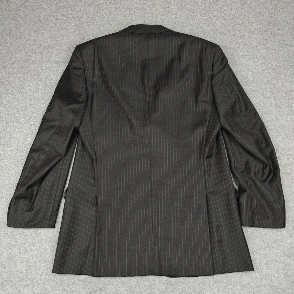 Ermenegildo Zegna Blazer Mens IT 54 Gray Wool Pinstripe Trofeo Suit Jacket